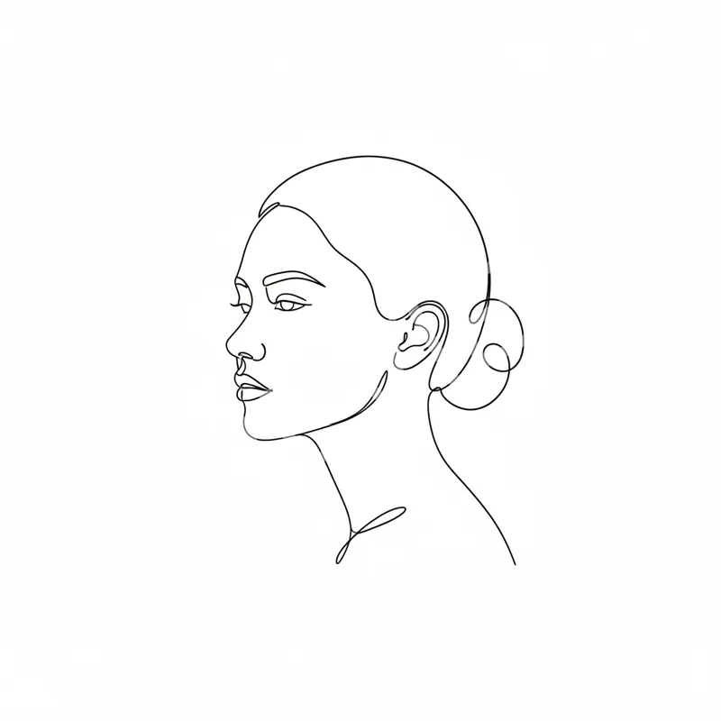 Continuous Line Drawing Pattern