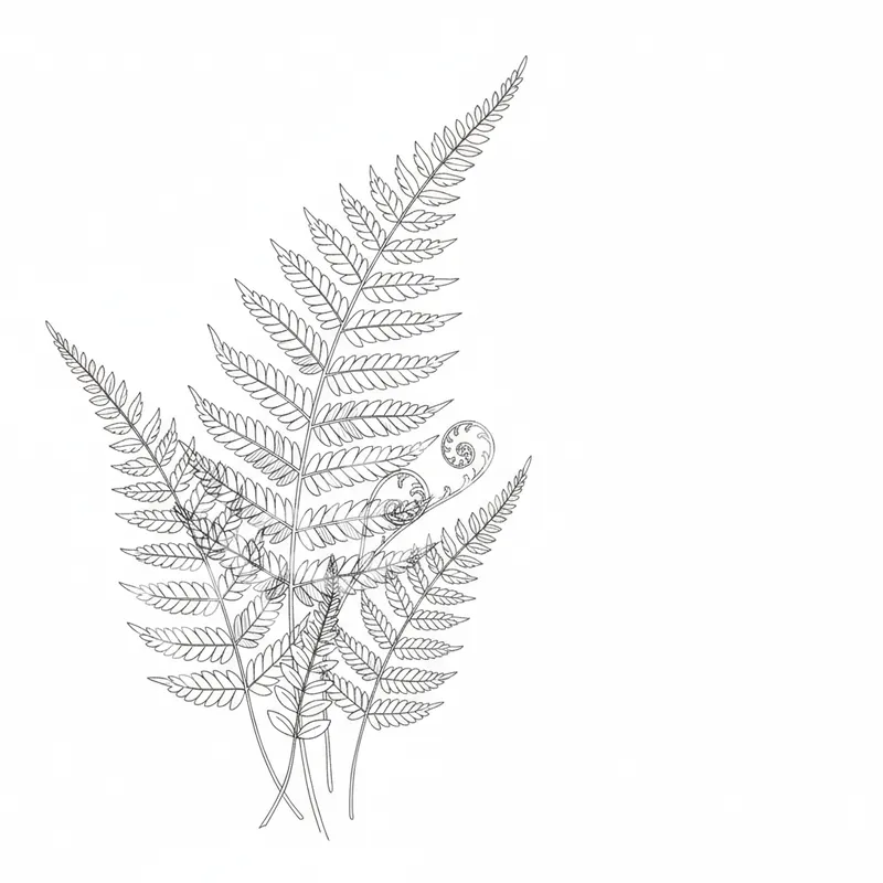 Botanical Line Art Pattern
